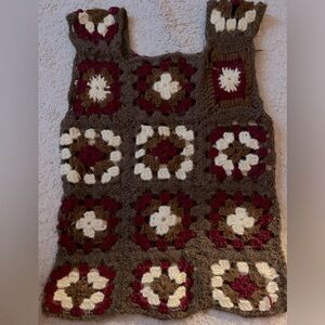 Granny Square Vest Handmade Wool
